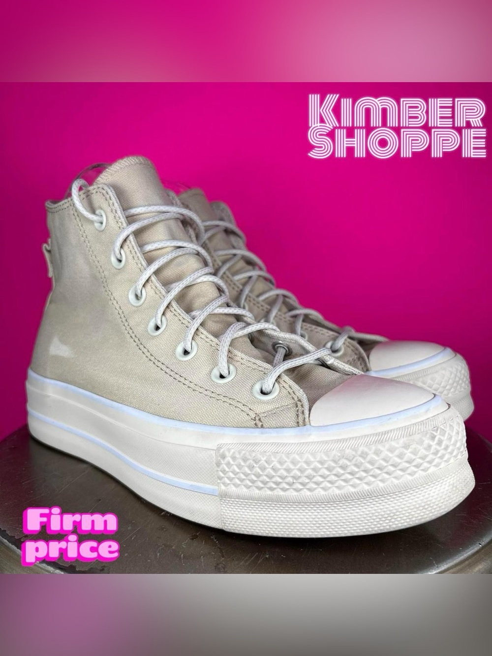 Converse Chuck Taylor All Star Lift Platform High Top Sneaker in Oat Milk US 7.5